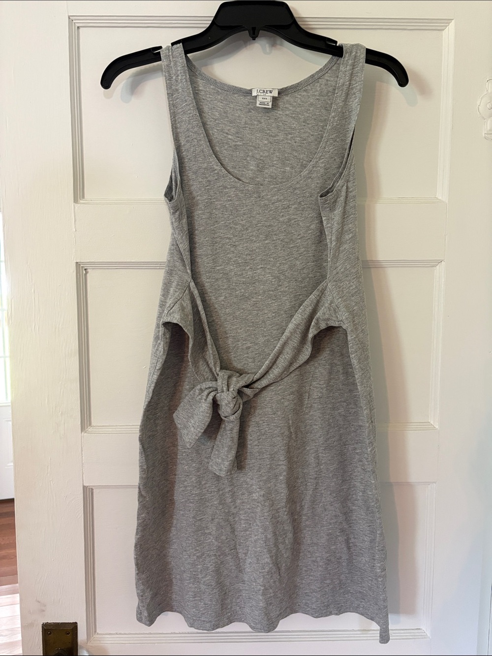 Light Gray J Crew Tie-Front Tank Dress